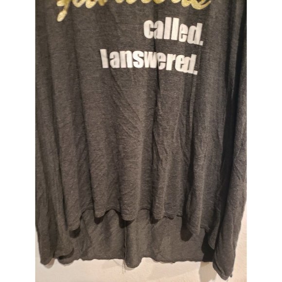 Womens 1X Eye Candy short sleeve top: glitter Fabulous graphic, strappy back - Picture 3 of 5